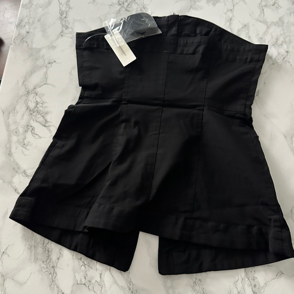 Anthropologie Black Strapless Convertible Zip Front Bodice Top Women Size Small - Picture 7 of 10